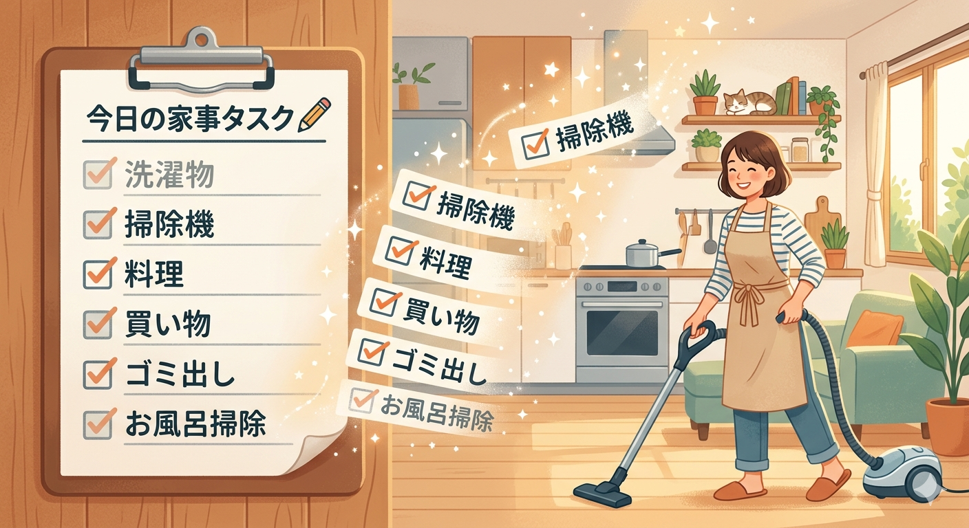 家事を半分に減らす仕組み作り｜頑張らないのに家が整う方法