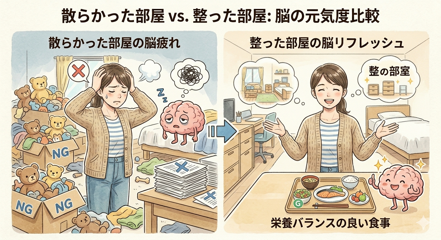 片付けられないのは性格じゃない？実は“栄養”が原因かもしれません