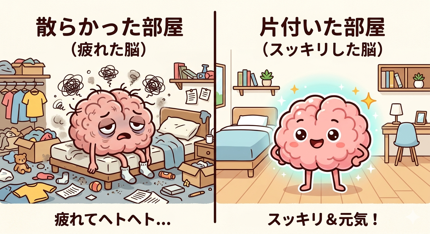 片付けで脳は若返る？科学的にわかる5つの理由